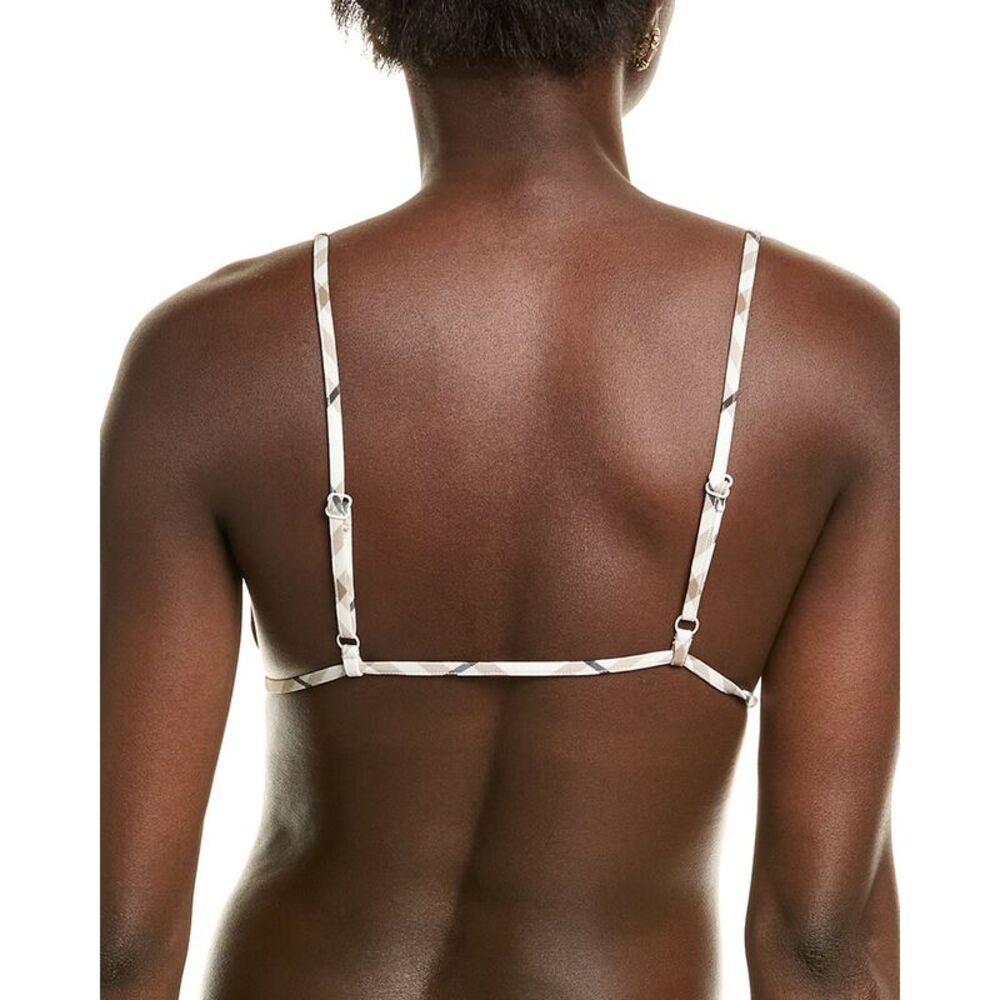 Burberry Womens  Check Bikini Top, Tan - Picture 2 of 3